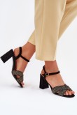 Sandalai su kulnu model 214687 Step in style
