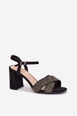 Sandalai su kulnu model 214687 Step in style