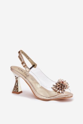 Sandalai su kulnu model 214705 Step in style