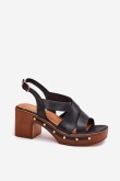 Sandalai su kulnu model 214744 Step in style