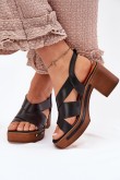 Sandalai su kulnu model 214744 Step in style