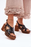 Sandalai su kulnu model 214744 Step in style