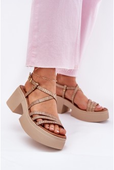 Sandalai su kulnu model 214994 Step in style