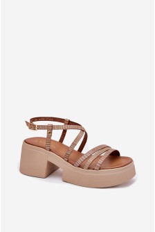 Sandalai su kulnu model 214994 Step in style