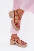 Sandalai su kulnu model 215023 Step in style