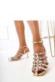 Sandalai su kulnu model 215247 PRIMO