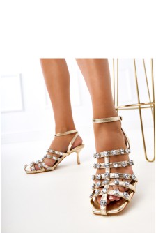 Sandalai su kulnu model 215247 PRIMO