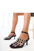 Sandalai su kulnu model 215249 PRIMO