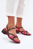 Sandalai su kulnu model 215333 Step in style