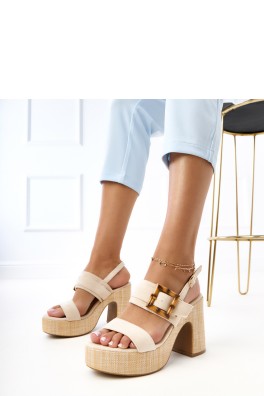 Sandalai su kulnu model 215594 PRIMO